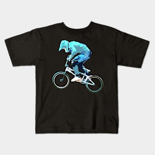 bmx racing action Kids T-Shirt